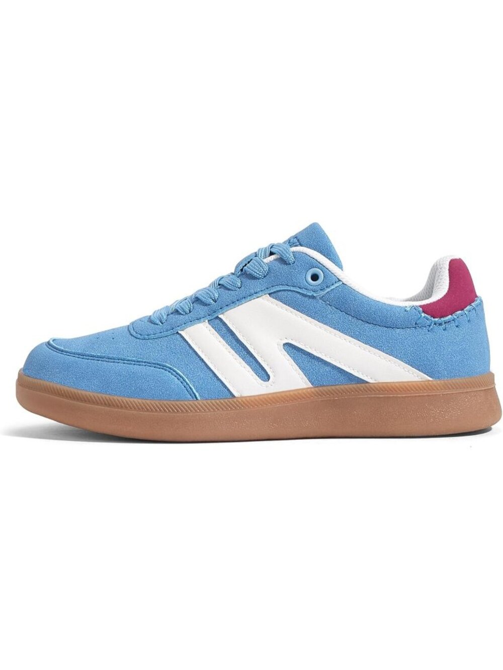 Women's Blue Classic Retro Gum Sole Fashion Casual Tennis Skate Sneakers